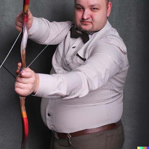 DALL·E 2022-09-30 17.54.13 - guy with a bow